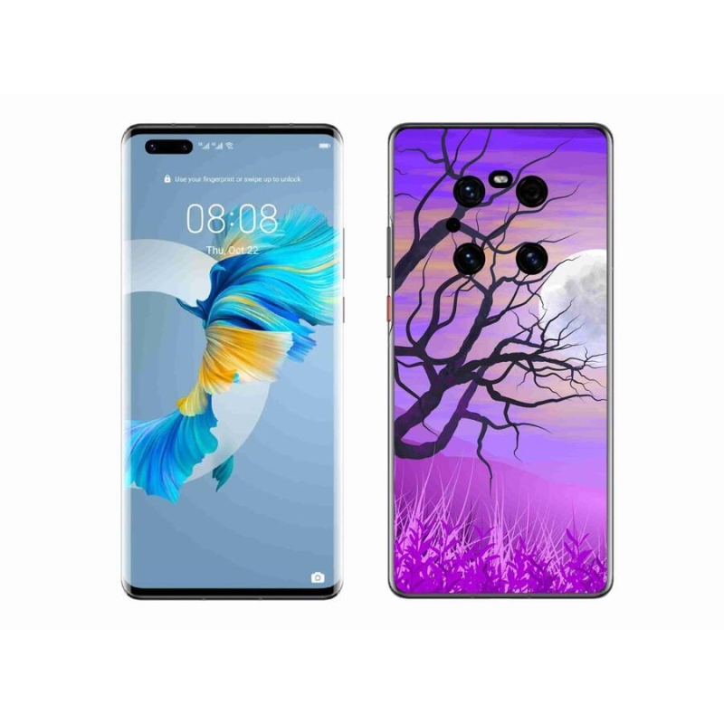 Gélový obal mmCase na mobil Huawei Mate 40 Pro - kreslený opadané strom