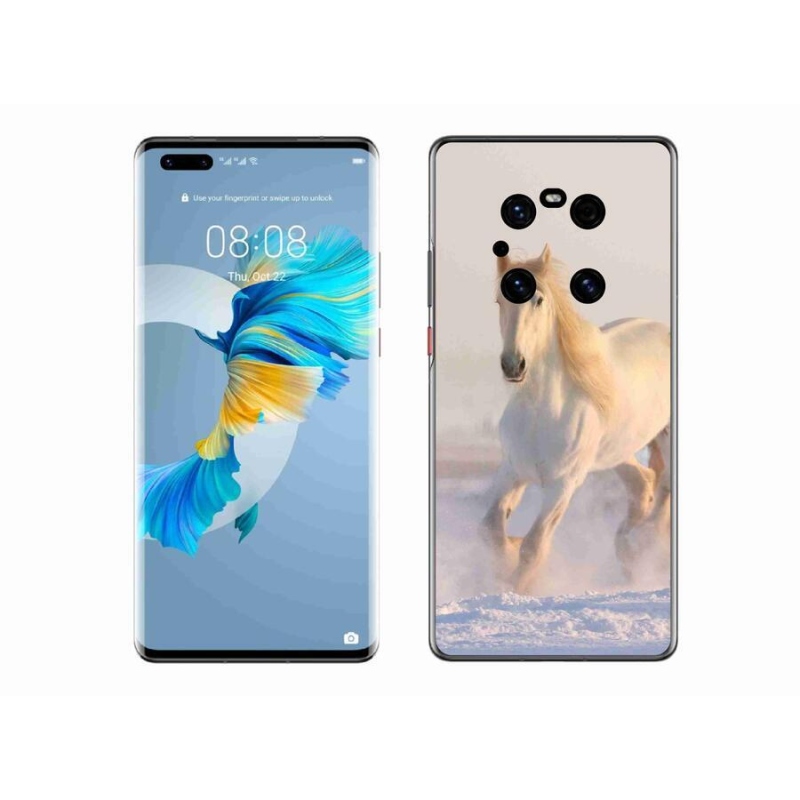 Gélový obal mmCase na mobil Huawei Mate 40 Pro - kôň v snehu