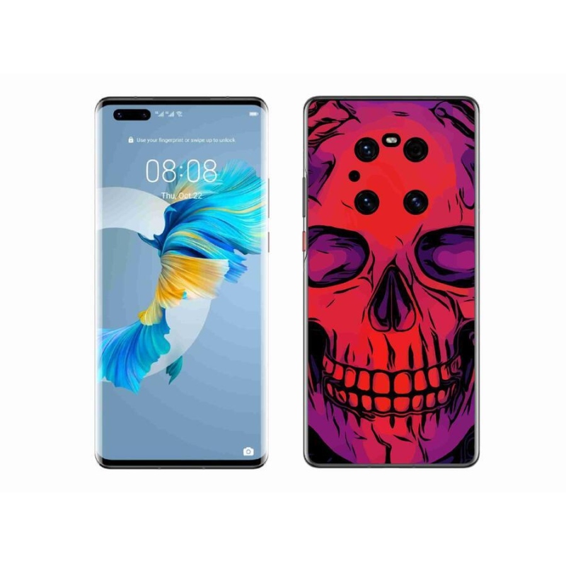 Gélový obal mmCase na mobil Huawei Mate 40 Pro - lebka