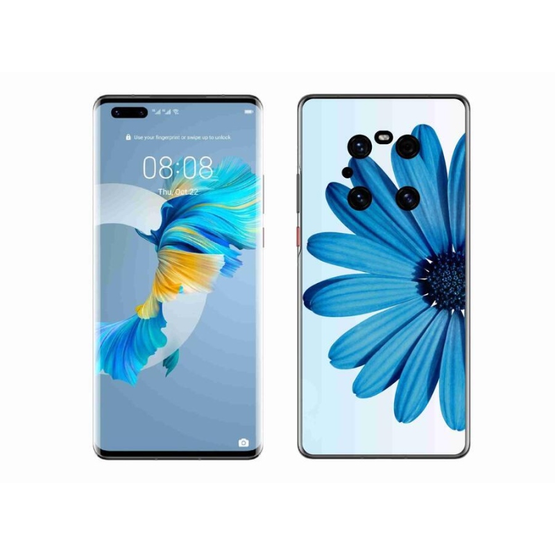 Gélový obal mmCase na mobil Huawei Mate 40 Pro - modrá margaréta