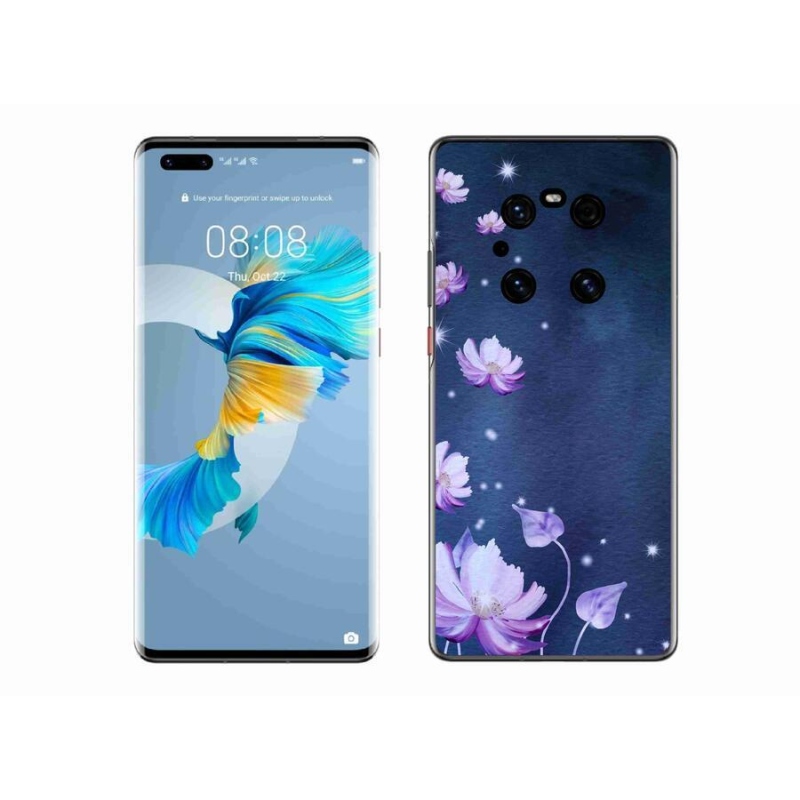 Gélový obal mmCase na mobil Huawei Mate 40 Pro - padajúce kvety