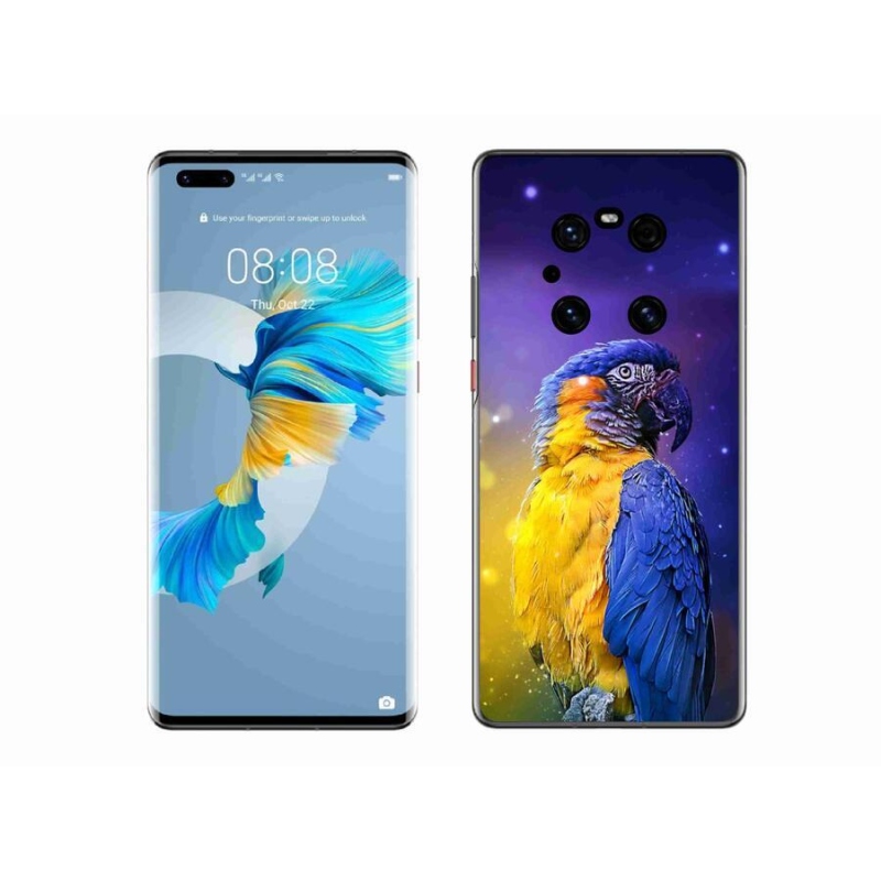 Gélový obal mmCase na mobil Huawei Mate 40 Pro - papagáj ara 1