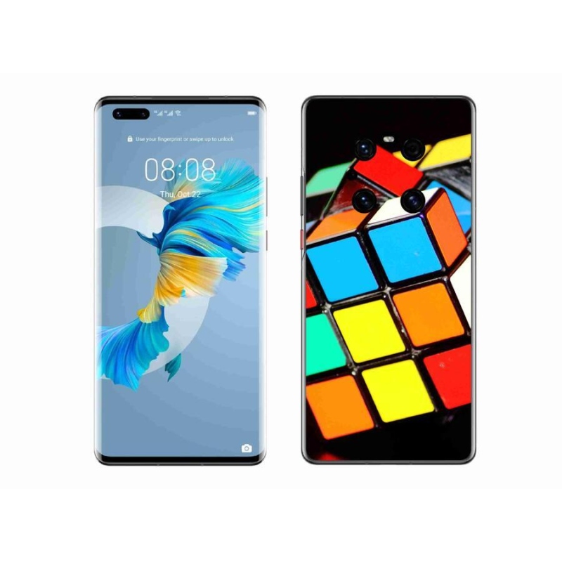 Gélový obal mmCase na mobil Huawei Mate 40 Pro - rubikova kocka