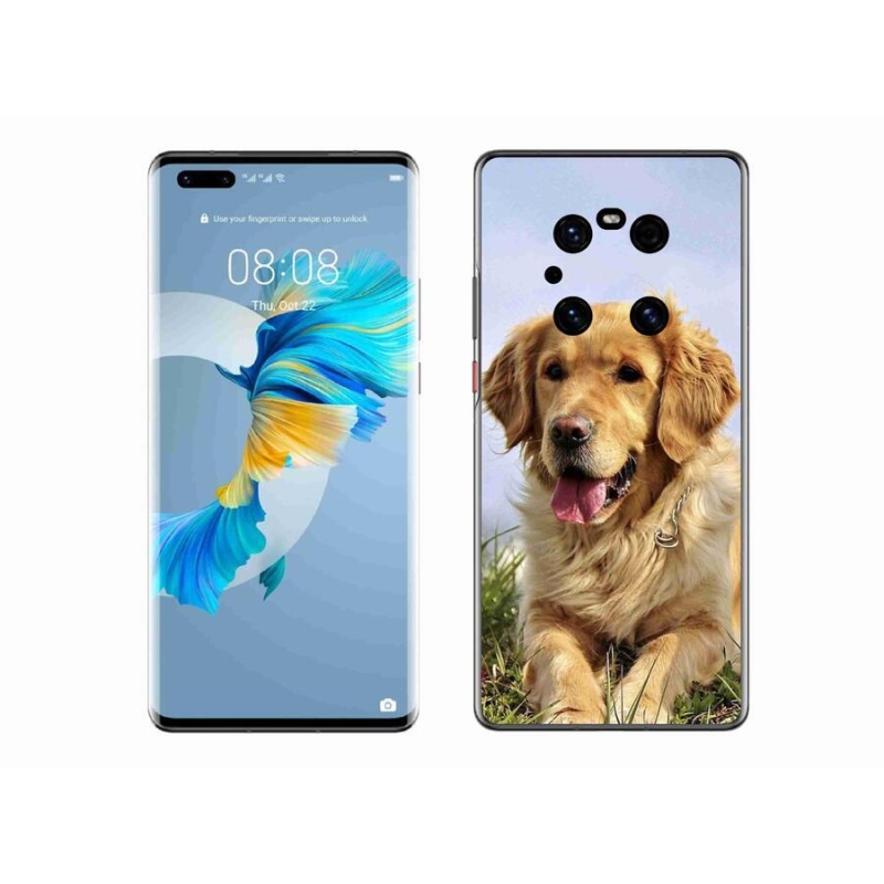 Gélový obal mmCase na mobil Huawei Mate 40 Pro - zlatý retriever