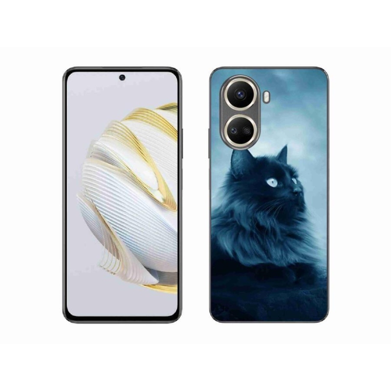 Gélový obal mmCase na mobil Huawei Nova 10 SE - čierna mačka 1