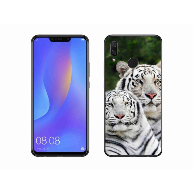 Gélový obal mmCase na mobil Huawei Nova 3 - bieli tigre