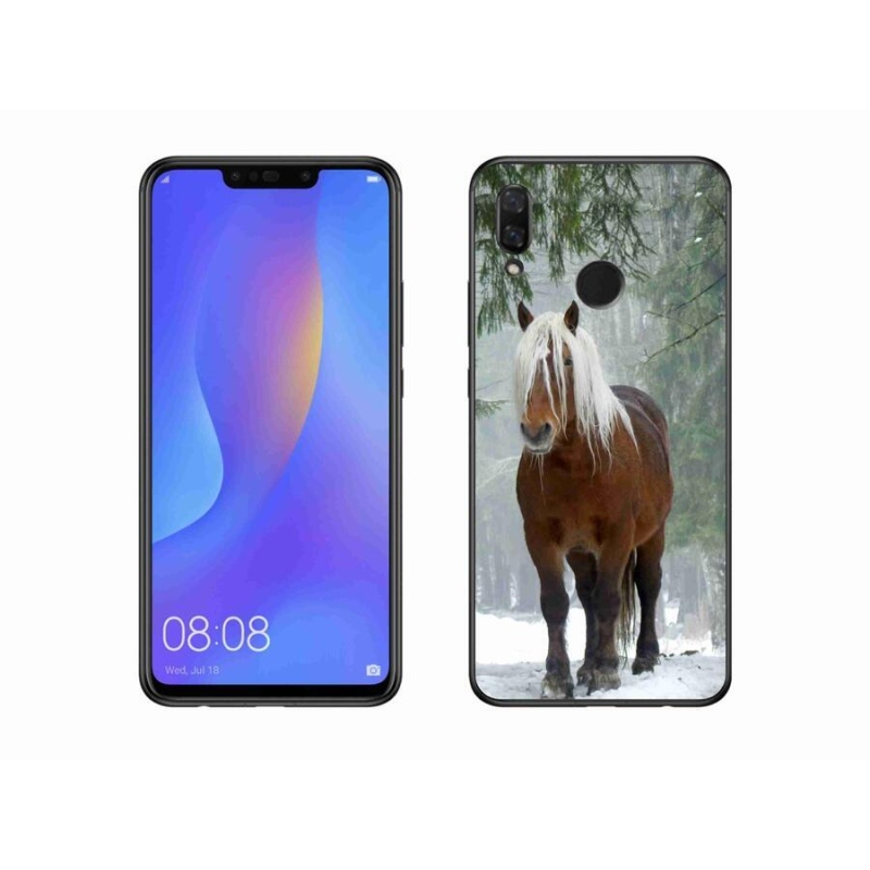 Gélový obal mmCase na mobil Huawei Nova 3 - kôň v lese