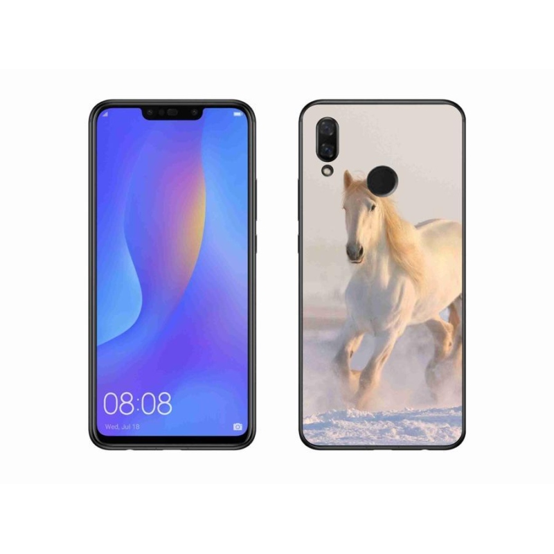 Gélový obal mmCase na mobil Huawei Nova 3 - kôň v snehu