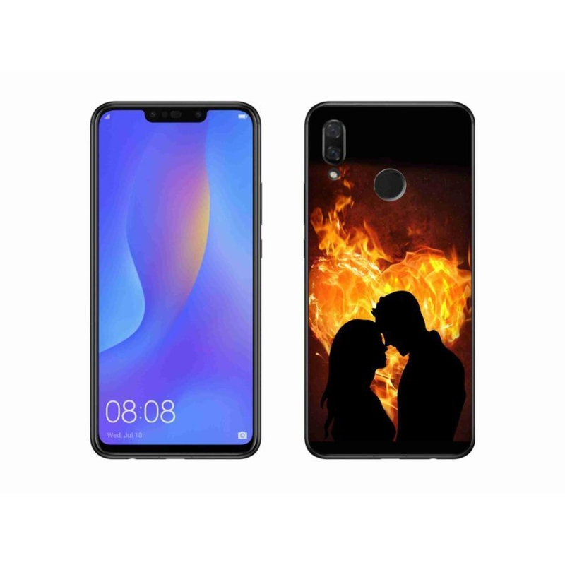 Gélový obal mmCase na mobil Huawei Nova 3 - ohnivá láska