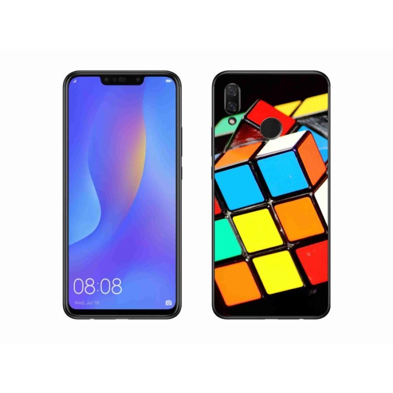 Gélový obal mmCase na mobil Huawei Nova 3i - rubikova kocka