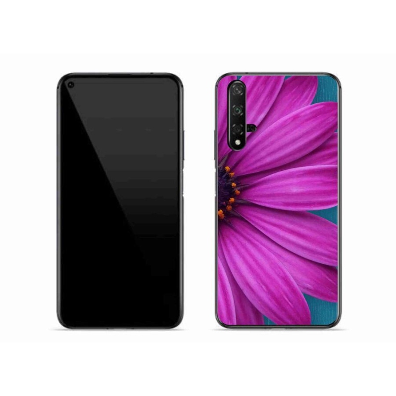 Gélový obal mmCase na mobil Huawei Nova 5T - fialová margaréta
