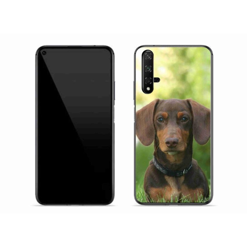 Gélový obal mmCase na mobil Huawei Nova 5T - hnedý jazvečík