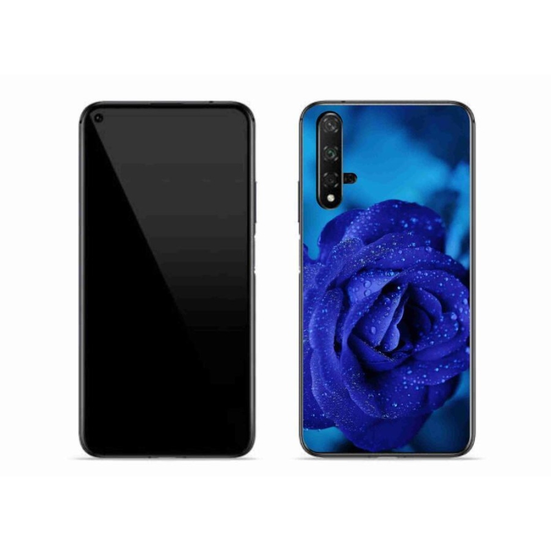 Gélový obal mmCase na mobil Huawei Nova 5T - modrá ruža