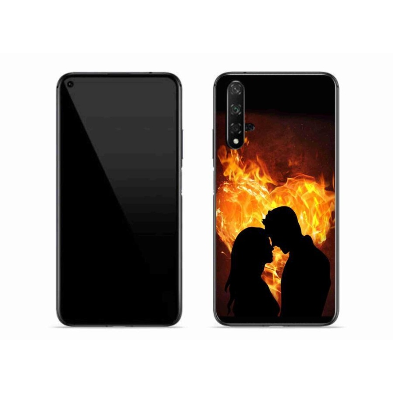 Gélový obal mmCase na mobil Huawei Nova 5T - ohnivá láska