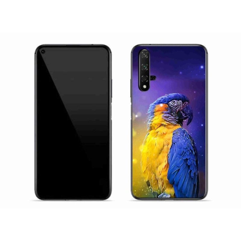 Gélový obal mmCase na mobil Huawei Nova 5T - papagáj ara 1