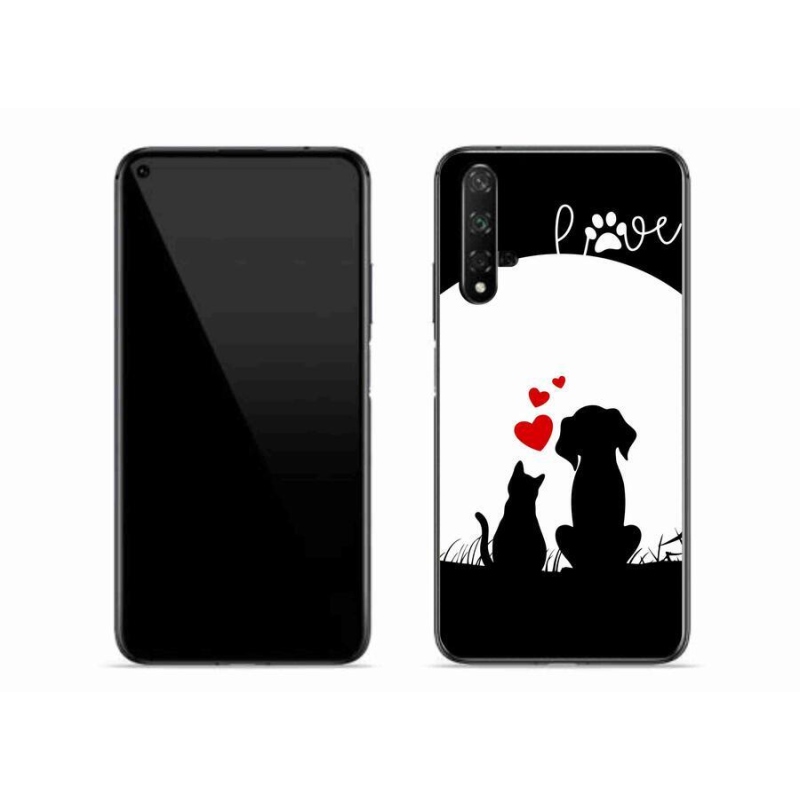 Gélový obal mmCase na mobil Huawei Nova 5T - zvieracie láska