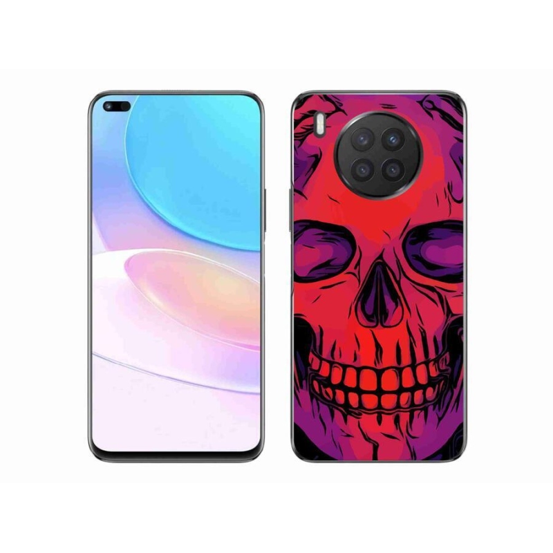 Gélový obal mmCase na mobil Huawei Nova 8i - lebka