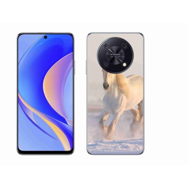 Gélový obal mmCase na mobil Huawei Nova Y90 - kôň v snehu