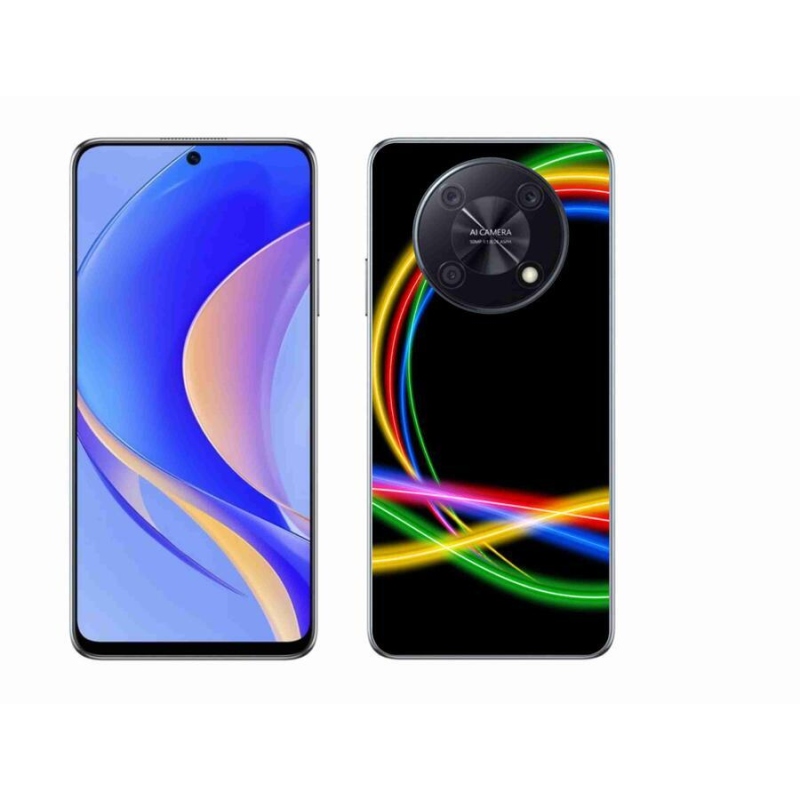 Gélový obal mmCase na mobil Huawei Nova Y90 - neónové kruhy