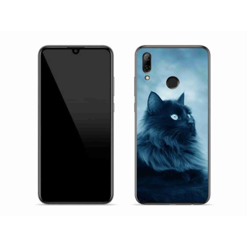 Gélový obal mmCase na mobil Huawei P Smart (2019) - čierna mačka 1