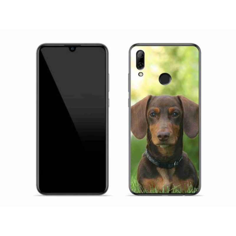 Gélový obal mmCase na mobil Huawei P Smart (2019) - hnedý jazvečík