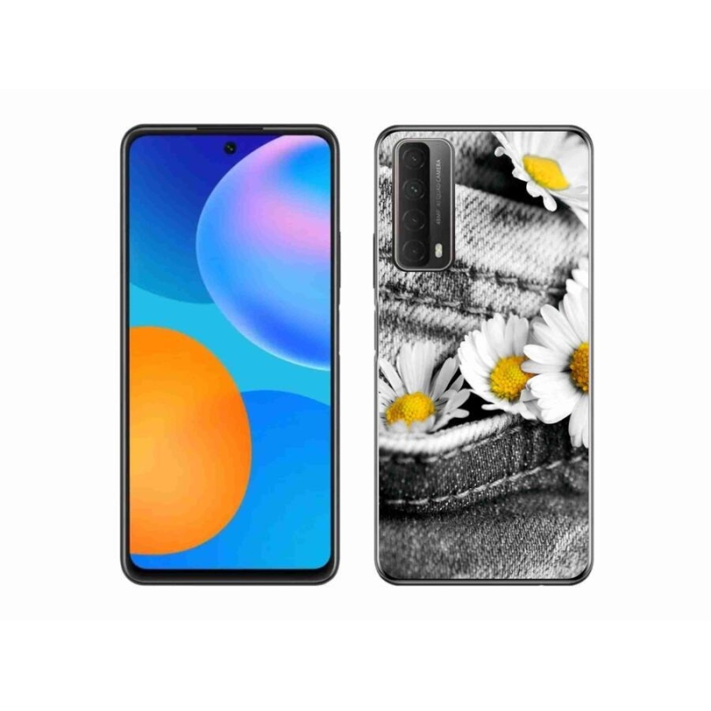 Gélový obal mmCase na mobil Huawei P Smart (2021) - margaréty