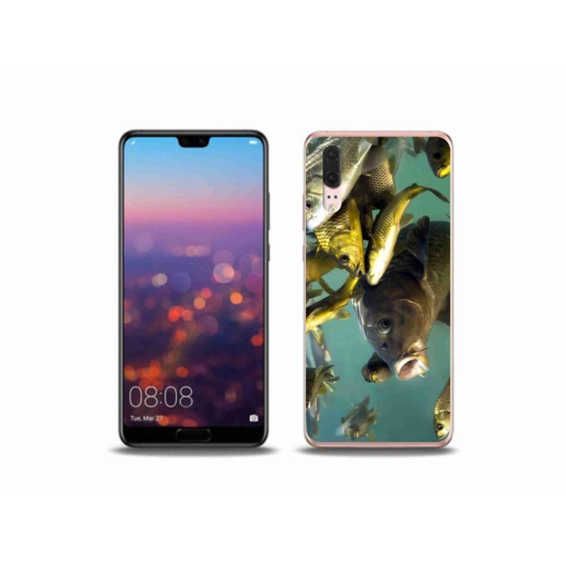 Gélový obal mmCase na mobil Huawei P20 - kŕdeľ rýb