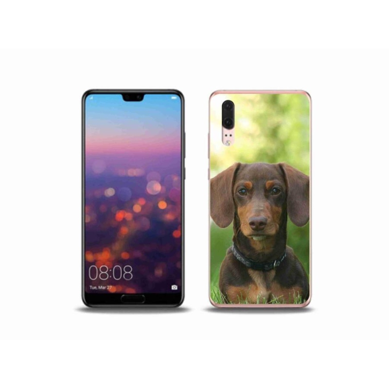 Gélový obal mmCase na mobil Huawei P20 - hnedý jazvečík