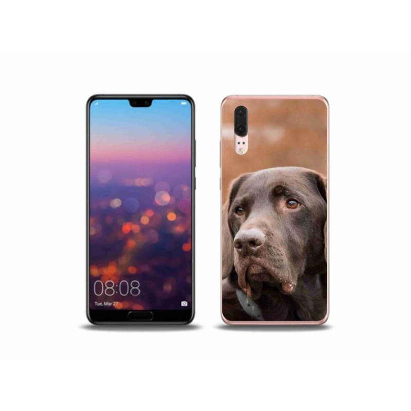 Gélový obal mmCase na mobil Huawei P20 - hnedý labrador