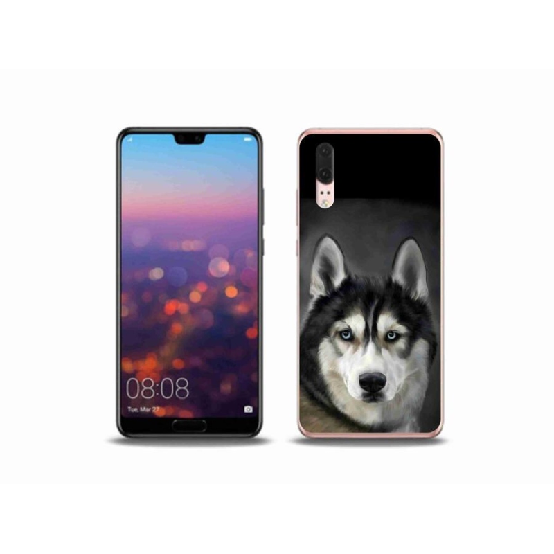 Gélový obal mmCase na mobil Huawei P20 - husky