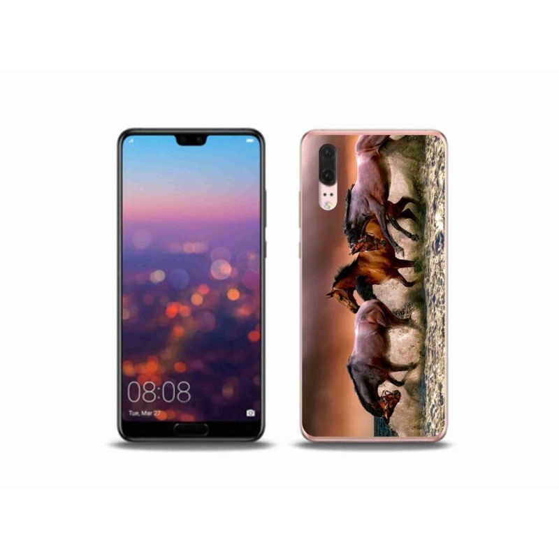 Gélový obal mmCase na mobil Huawei P20 - kone 1