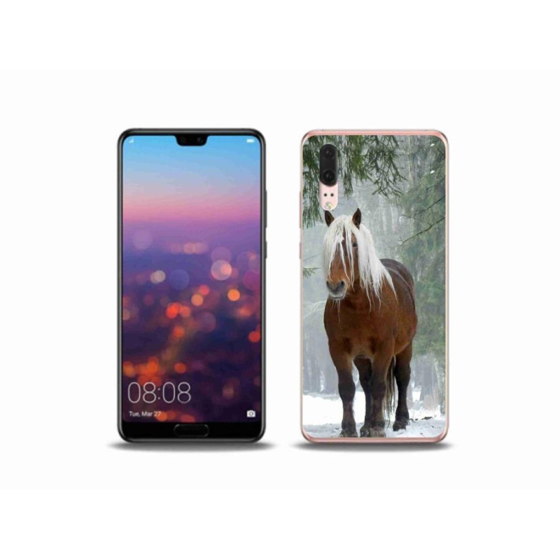 Gélový obal mmCase na mobil Huawei P20 - kôň v lese