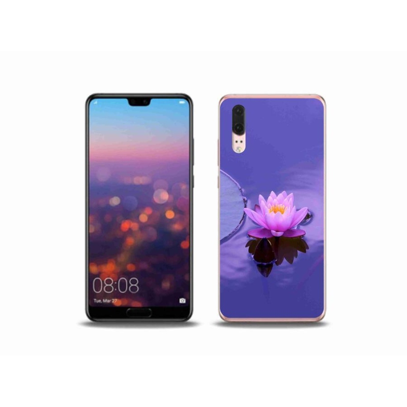 Gélový obal mmCase na mobil Huawei P20 - kvet na hladine