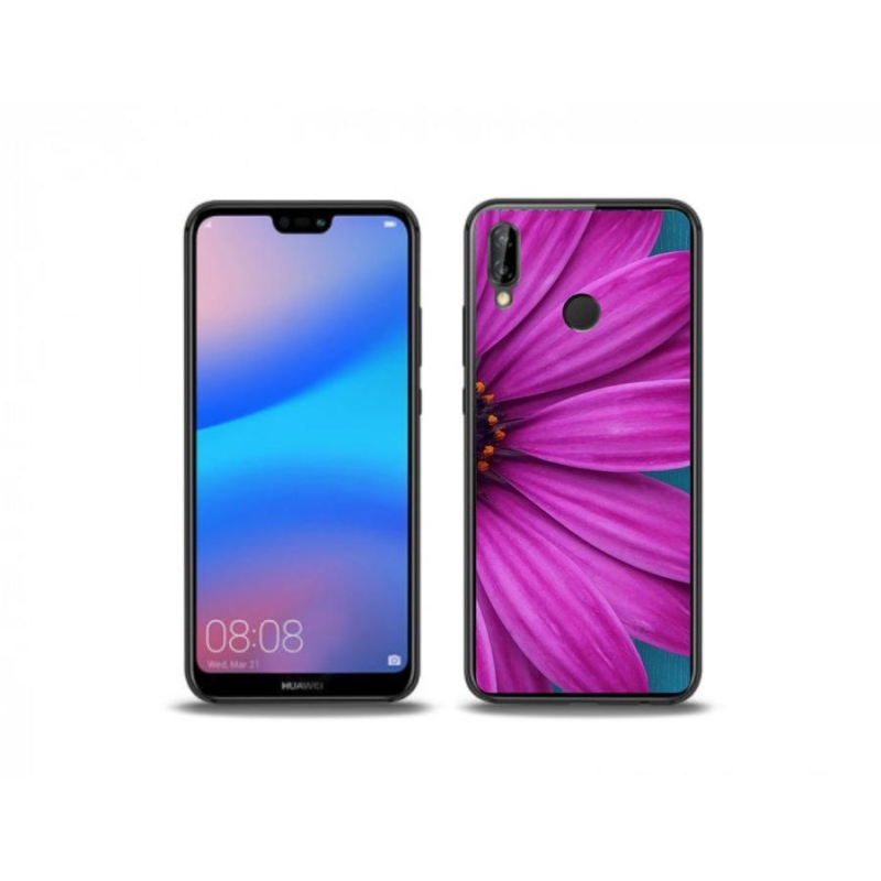 Gélový obal mmCase na mobil Huawei P20 Lite - fialová margaréta