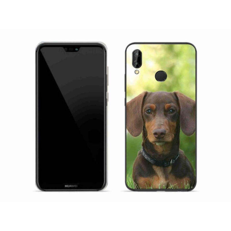 Gélový obal mmCase na mobil Huawei P20 Lite - hnedý jazvečík