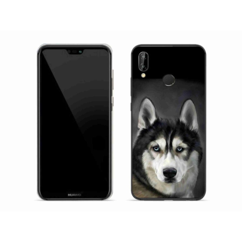 Gélový obal mmCase na mobil Huawei P20 Lite - husky