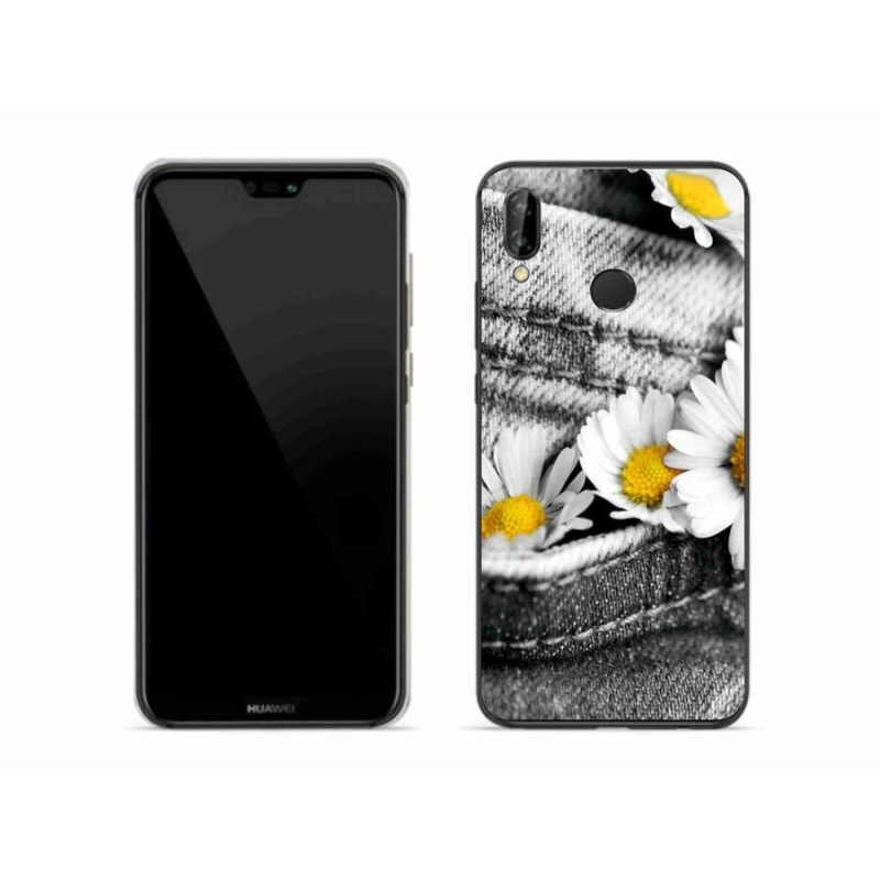 Gélový obal mmCase na mobil Huawei P20 Lite - margaréty