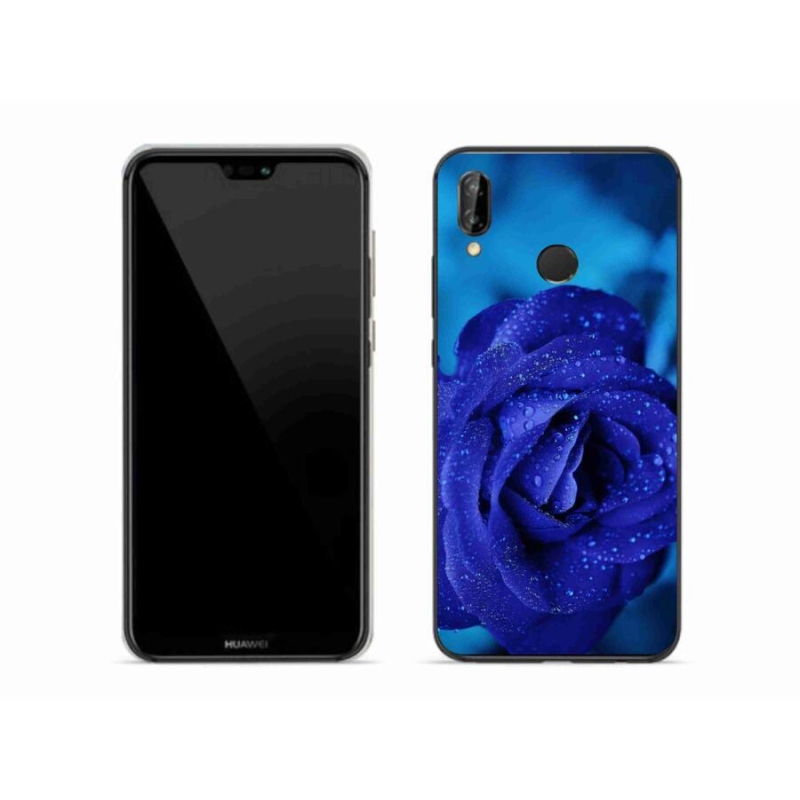 Gélový obal mmCase na mobil Huawei P20 Lite - modrá ruža