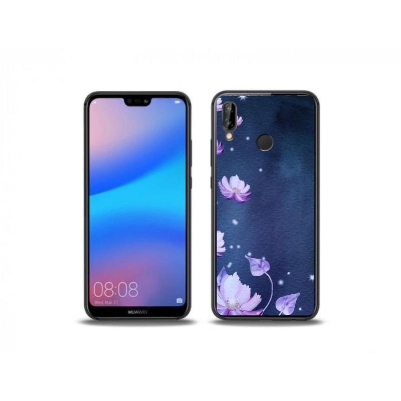 Gélový obal mmCase na mobil Huawei P20 Lite - padajúce kvety