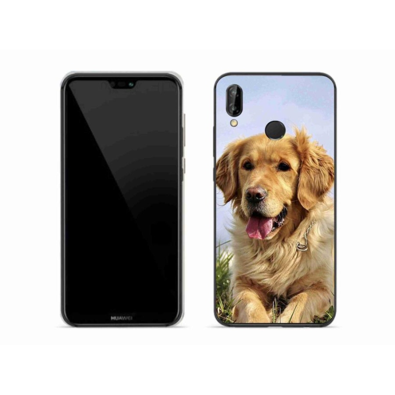 Gélový obal mmCase na mobil Huawei P20 Lite - zlatý retriever