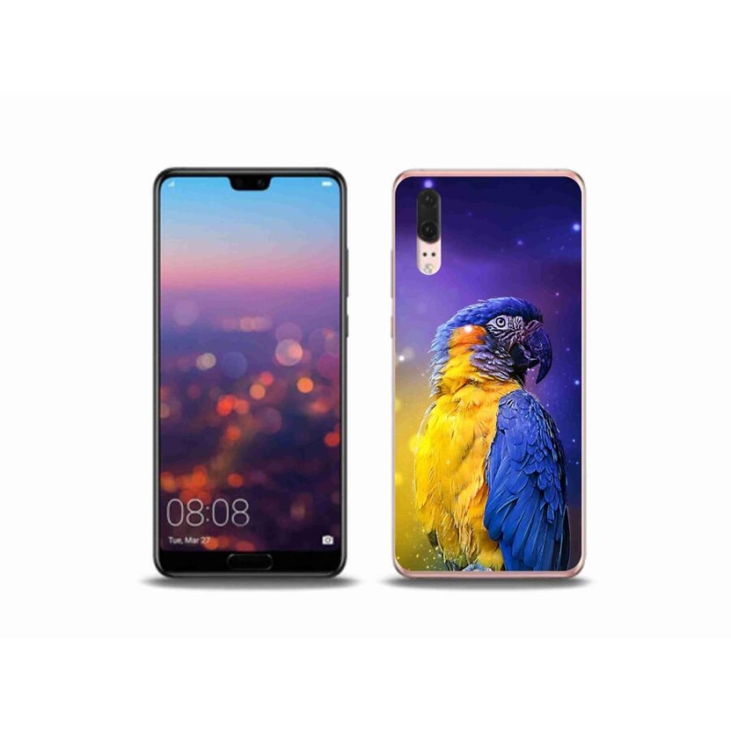 Gélový obal mmCase na mobil Huawei P20 - papagáj ara 1