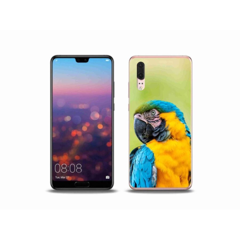 Gélový obal mmCase na mobil Huawei P20 - papagáj ara 2