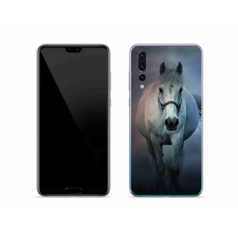 Gélový obal mmCase na mobil Huawei P20 Pro - bežiaci biely kôň