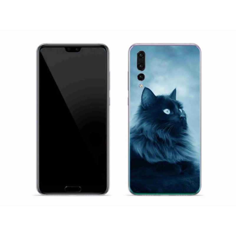 Gélový obal mmCase na mobil Huawei P20 Pro - čierna mačka 1