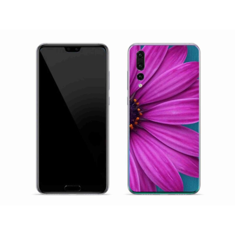 Gélový obal mmCase na mobil Huawei P20 Pro - fialová margaréta