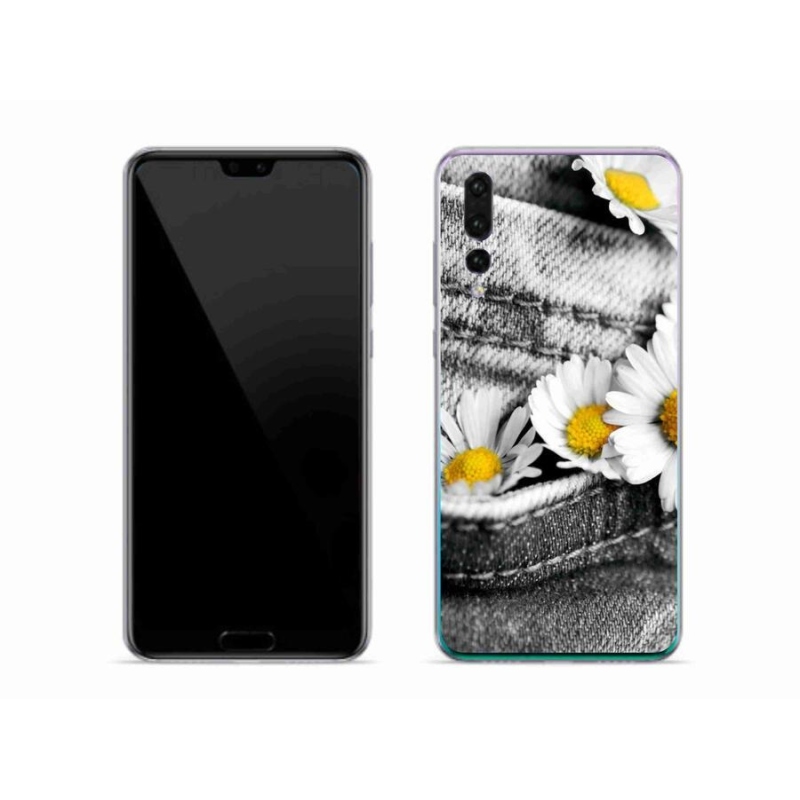 Gélový obal mmCase na mobil Huawei P20 Pro - margaréty