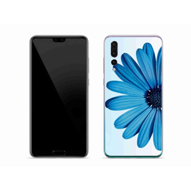 Gélový obal mmCase na mobil Huawei P20 Pro - modrá margaréta