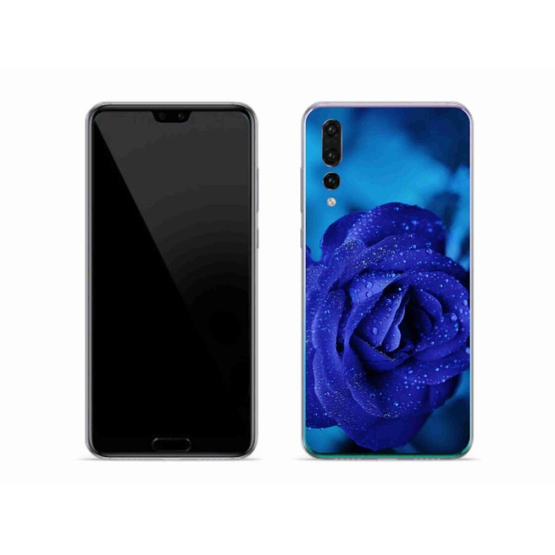 Gélový obal mmCase na mobil Huawei P20 Pro - modrá ruža