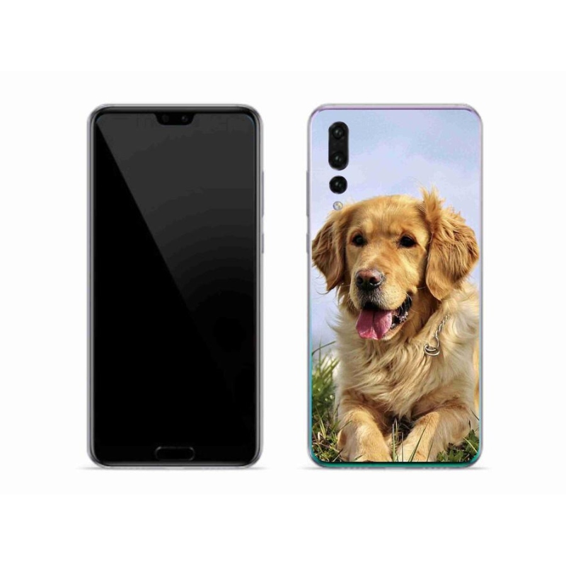 Gélový obal mmCase na mobil Huawei P20 Pro - zlatý retriever