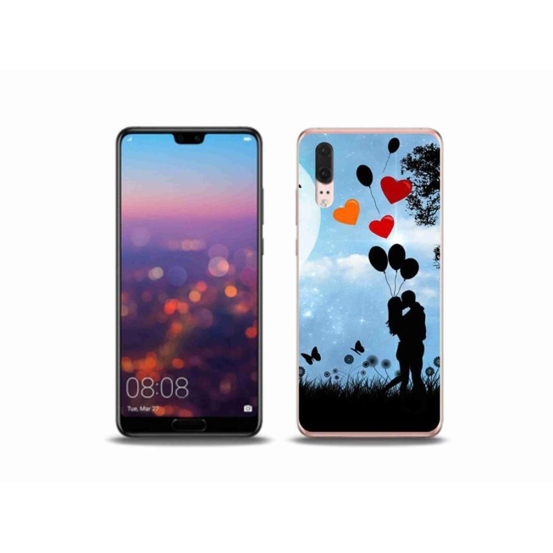 Gélový obal mmCase na mobil Huawei P20 - zamilovaný pár